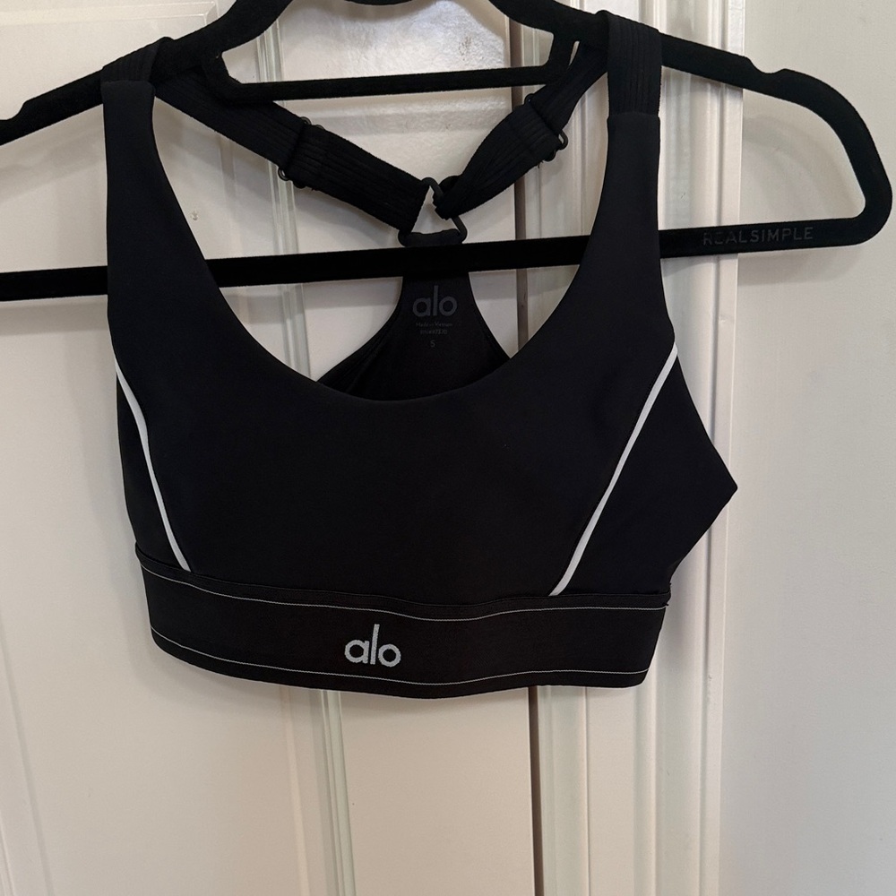 ALO Yoga Black and White Sports Bra